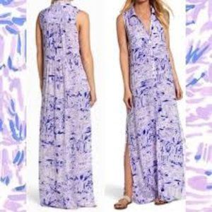 Lilly Pulitzer Lilac Ezra Beach Maxi Dress